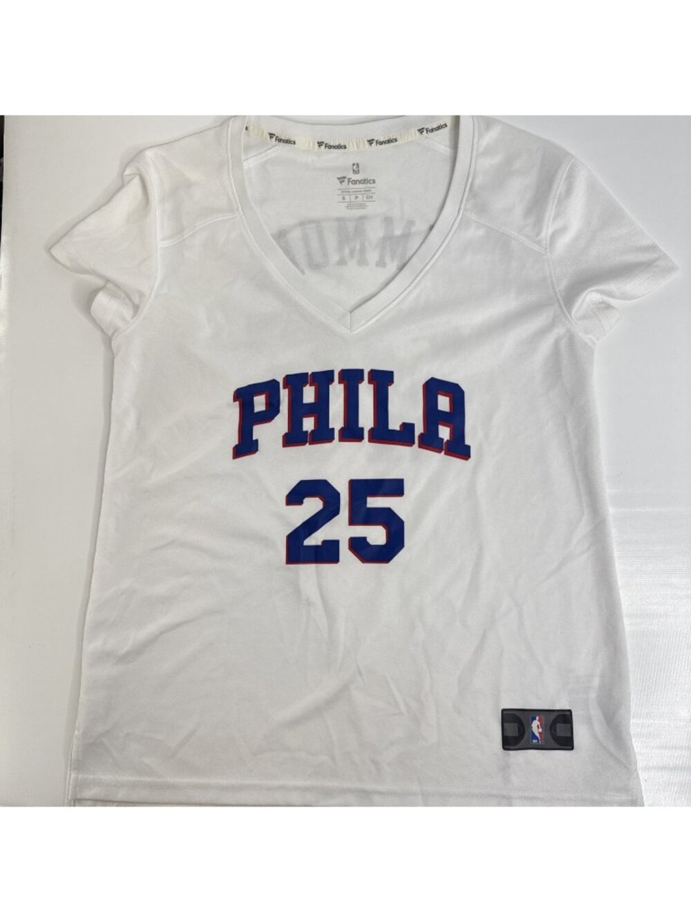 76ers Women’s Fanatics Basketball Jersey Size Medium #22 Simmons Sz S